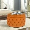 Wholesale ๐ฏ Adeco Round Velvet Button Tufted Storage Ottoman, Footrest Footstool Orange โญ 1 Wholesale ๐ฏ Adeco Round Velvet Button Tufted Storage Ottoman, Footrest Footstool Orange โญ -Adeco Shop Adeco Round Velvet Button Tufted Storage Ottoman2C Footrest Footstool