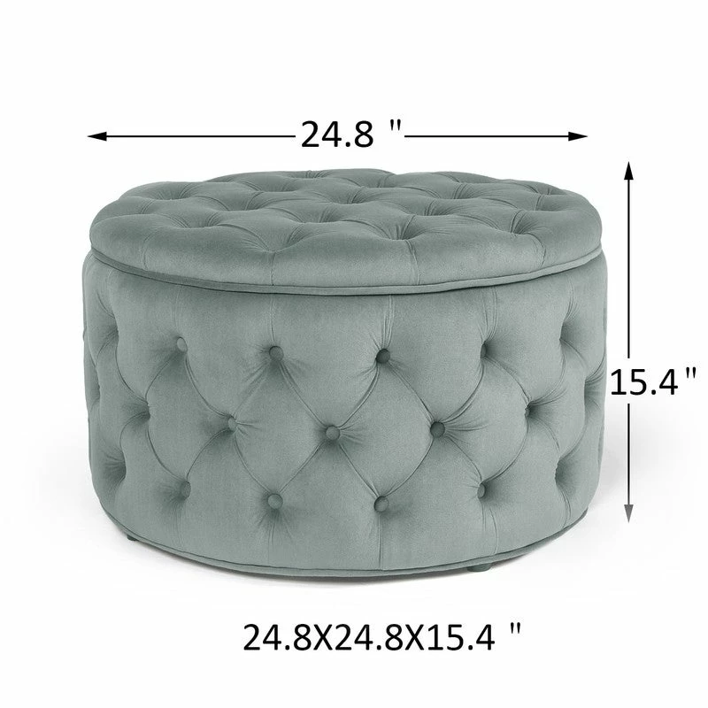 Wholesale ๐ฏ Adeco Round Velvet Button Tufted Storage Ottoman, Footrest Footstool Orange โญ 15 Wholesale ๐ฏ Adeco Round Velvet Button Tufted Storage Ottoman, Footrest Footstool Orange โญ - Image 13