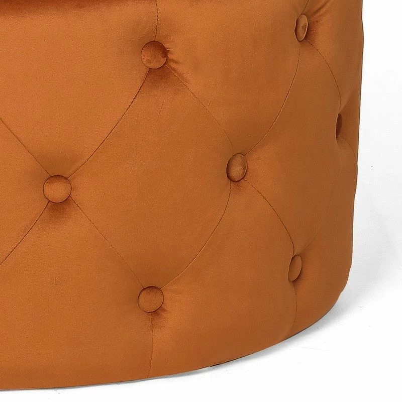 Wholesale ๐ฏ Adeco Round Velvet Button Tufted Storage Ottoman, Footrest Footstool Orange โญ 8 Wholesale ๐ฏ Adeco Round Velvet Button Tufted Storage Ottoman, Footrest Footstool Orange โญ - Image 6