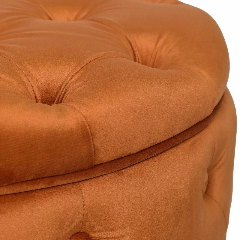 Wholesale ๐ฏ Adeco Round Velvet Button Tufted Storage Ottoman, Footrest Footstool Orange โญ 10 Wholesale ๐ฏ Adeco Round Velvet Button Tufted Storage Ottoman, Footrest Footstool Orange โญ - Image 8