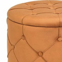 Best Pirce ๐ Adeco Round Velvet Multi-Function Vanity Footstool Storage Ottoman Orange ๐ฏ 21 Best Pirce ๐ Adeco Round Velvet Multi-Function Vanity Footstool Storage Ottoman Orange ๐ฏ -Adeco Shop Adeco Round Velvet Multi Function Vanity Footstool Storage Ottoman 4