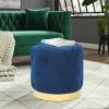 Budget ๐ Adeco Round Velvet Ottoman Vanity Footrest Stool Gold Plating Base Green ๐ 1 Budget ๐ Adeco Round Velvet Ottoman Vanity Footrest Stool Gold Plating Base Green ๐ -Adeco Shop Adeco Round Velvet Ottoman Vanity Footrest Stool Gold Plating Base