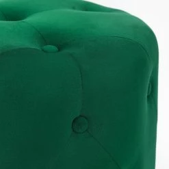 Budget 😉 Adeco Round Velvet Ottoman Vanity Footrest Stool Gold Plating Base Green 🛒 -Adeco Shop Adeco Round Velvet Ottoman Vanity Footrest Stool Gold Plating Base 13