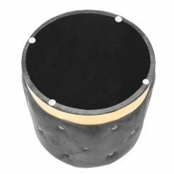 Budget 😉 Adeco Round Velvet Ottoman Vanity Footrest Stool Gold Plating Base Green 🛒 -Adeco Shop Adeco Round Velvet Ottoman Vanity Footrest Stool Gold Plating Base 9