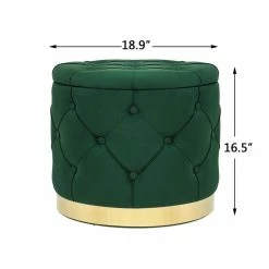 Best Sale 💯 Adeco Round Velvet Storage Ottoman Multi-Function Vanity Footstool Pink ❤️ 27 Best Sale 💯 Adeco Round Velvet Storage Ottoman Multi-Function Vanity Footstool Pink ❤️ -Adeco Shop Adeco Round Velvet Storage Ottoman Multi Function Vanity Footstool 10