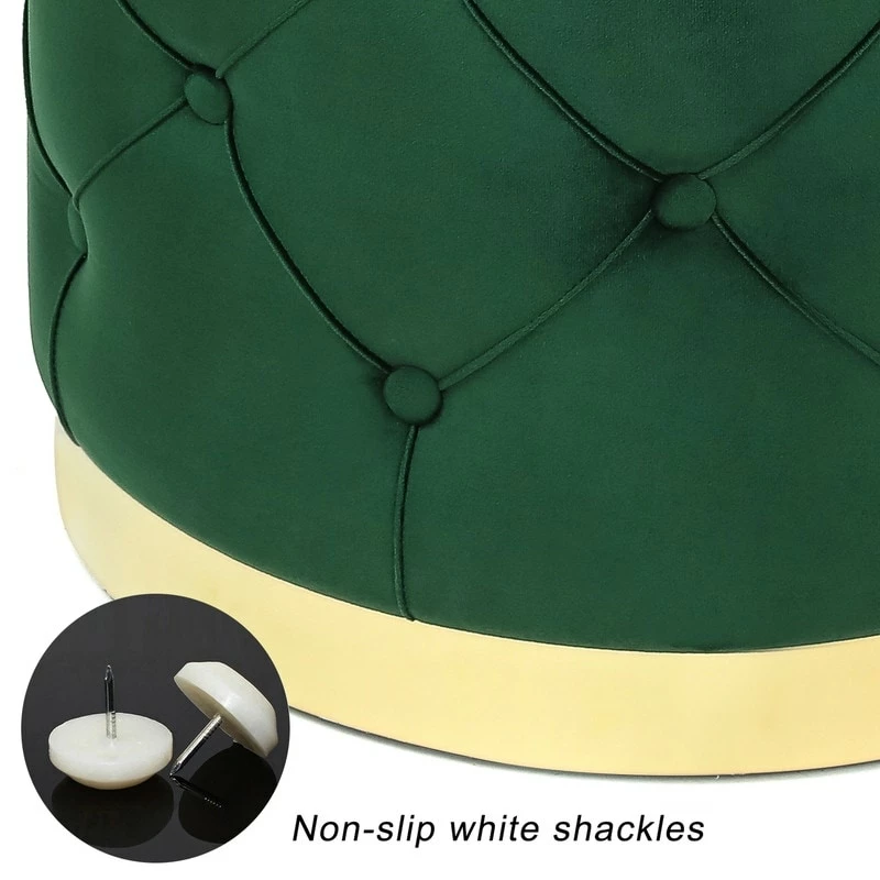 Best Sale 💯 Adeco Round Velvet Storage Ottoman Multi-Function Vanity Footstool Pink ❤️ 14 Best Sale 💯 Adeco Round Velvet Storage Ottoman Multi-Function Vanity Footstool Pink ❤️ - Image 12