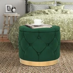 Best Sale 💯 Adeco Round Velvet Storage Ottoman Multi-Function Vanity Footstool Pink ❤️ 25 Best Sale 💯 Adeco Round Velvet Storage Ottoman Multi-Function Vanity Footstool Pink ❤️ -Adeco Shop Adeco Round Velvet Storage Ottoman Multi Function Vanity Footstool 8