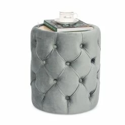 Coupon 🛒 Adeco Round Velvet Storage Ottoman Removable Wooden Lid Coffee Table Blue 🥰 31 Coupon 🛒 Adeco Round Velvet Storage Ottoman Removable Wooden Lid Coffee Table Blue 🥰 -Adeco Shop Adeco Round Velvet Storage Ottoman Removable Wooden Lid Coffee Table 14