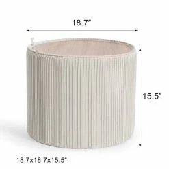 Cheapest 🔔 Adeco Round Velvet Storage Ottoman With Removable Wood Lid Grey 😍 -Adeco Shop Adeco Round Velvet Storage Ottoman with Removable Wood Lid 3