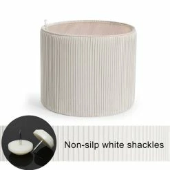 Cheapest 🔔 Adeco Round Velvet Storage Ottoman With Removable Wood Lid Grey 😍 -Adeco Shop Adeco Round Velvet Storage Ottoman with Removable Wood Lid 6