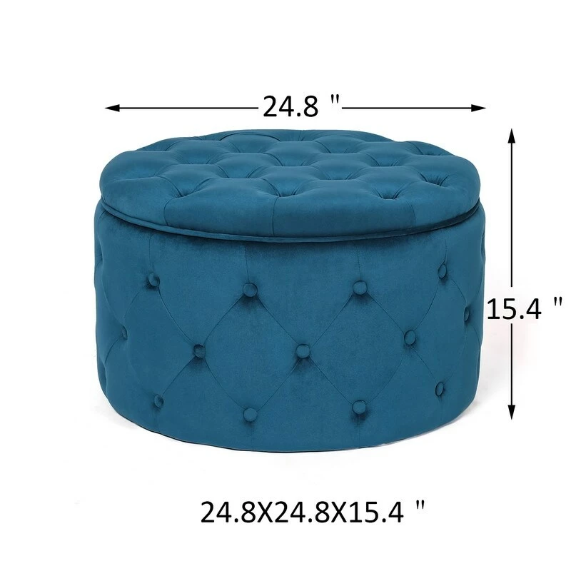Flash Sale ๐ Adeco Round Velvet Storage Ottoman, Button Tufted Footrest Footstool Green ๐ฅฐ 13 Flash Sale ๐ Adeco Round Velvet Storage Ottoman, Button Tufted Footrest Footstool Green ๐ฅฐ - Image 11