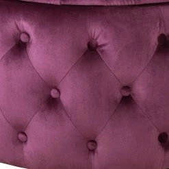 Outlet ⭐ Adeco Round Velvet Storage Ottoman, Button Tufted Footrest Stool Purple ⭐ -Adeco Shop Adeco Round Velvet Storage Ottoman2C Button Tufted Footrest Stool 17