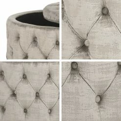 Top 10 🧨 Adeco Round Velvet Storage Ottoman, Button Tufted Footrest Stool 🤩 -Adeco Shop Adeco Round Velvet Storage Ottoman2C Button Tufted Footrest Stool 8