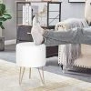 Top 10 🥰 Adeco Round Velvet Vanity Footrest Ottoman Gold Metal Legs Footstool 🔥 -Adeco Shop Adeco Round Velvet Vanity Footrest Ottoman Gold Metal Legs Footstool