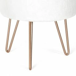 Top 10 🥰 Adeco Round Velvet Vanity Footrest Ottoman Gold Metal Legs Footstool 🔥 -Adeco Shop Adeco Round Velvet Vanity Footrest Ottoman Gold Metal Legs Footstool 6