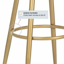 Discount 🥰 Adeco Set Of 2 Bar Stools, Round Counter Height Stools Modern Footrest Mulit 🔔 -Adeco Shop Adeco Set of 2 Bar Stools2C Round Counter Height Stools Modern Footrest 6