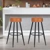 Brand new 🥰 Adeco Set Of 2 Bar Stools, Round Counter Height Stools With Footrest Blue ⌛ -Adeco Shop Adeco Set of 2 Bar Stools2C Round Counter Height Stools with Footrest