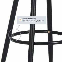 Brand new 🥰 Adeco Set Of 2 Bar Stools, Round Counter Height Stools With Footrest Blue ⌛ -Adeco Shop Adeco Set of 2 Bar Stools2C Round Counter Height Stools with Footrest 8