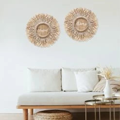 Hot Sale ✨ Adeco Set Of 2 Handmade Wall Decoration Ornaments 😀 -Adeco Shop Adeco Set of 2 Handmade Wall Decoration Ornaments 2