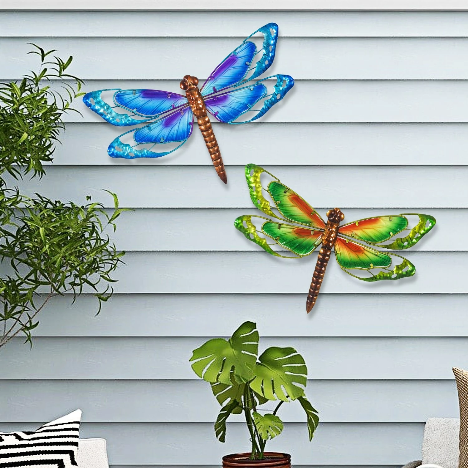 Outlet π― Adeco Set Of 2 Metal Dragonfly Wall Decor Sculptures π 6 Outlet π― Adeco Set Of 2 Metal Dragonfly Wall Decor Sculptures π - Image 4