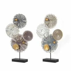 Cheapest ⌛ Adeco Set Of 2 Metal Leaves Home Decor Sculptures ✨ -Adeco Shop Adeco Set of 2 Metal Leaves Home Decor Sculptures 2