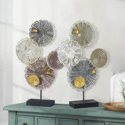 Cheapest โ Adeco Set Of 2 Metal Leaves Home Decor Sculptures โจ