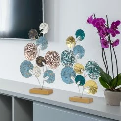 Best deal ⭐ Adeco Set Of 2 Modern Metal Leaves Statues 😉 -Adeco Shop Adeco Set of 2 Modern Metal Leaves Statues 2