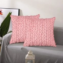 Cheapest ๐ Adeco Set Of 2 Square Pink Decorative Throw Pillow Covers ๐