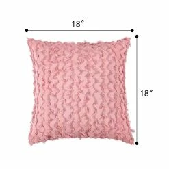 Cheapest 🌟 Adeco Set Of 2 Square Pink Decorative Throw Pillow Covers 😍 -Adeco Shop Adeco Set of 2 Square Pink Decorative Throw Pillow Covers 5