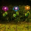 Buy 👏 Adeco Set Of 3 Solar LED Metal Flowers Garden Stakes ✨ -Adeco Shop Adeco Set of 3 Solar LED Metal Flowers Garden Stakes