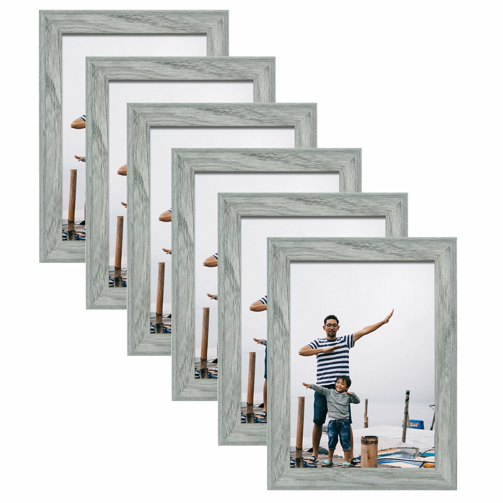 New 🥰 Adeco Set Of 6 Wood Photo Frame White-set Of 6 ✔️ 4 New 🥰 Adeco Set Of 6 Wood Photo Frame White-set Of 6 ✔️ - Image 2