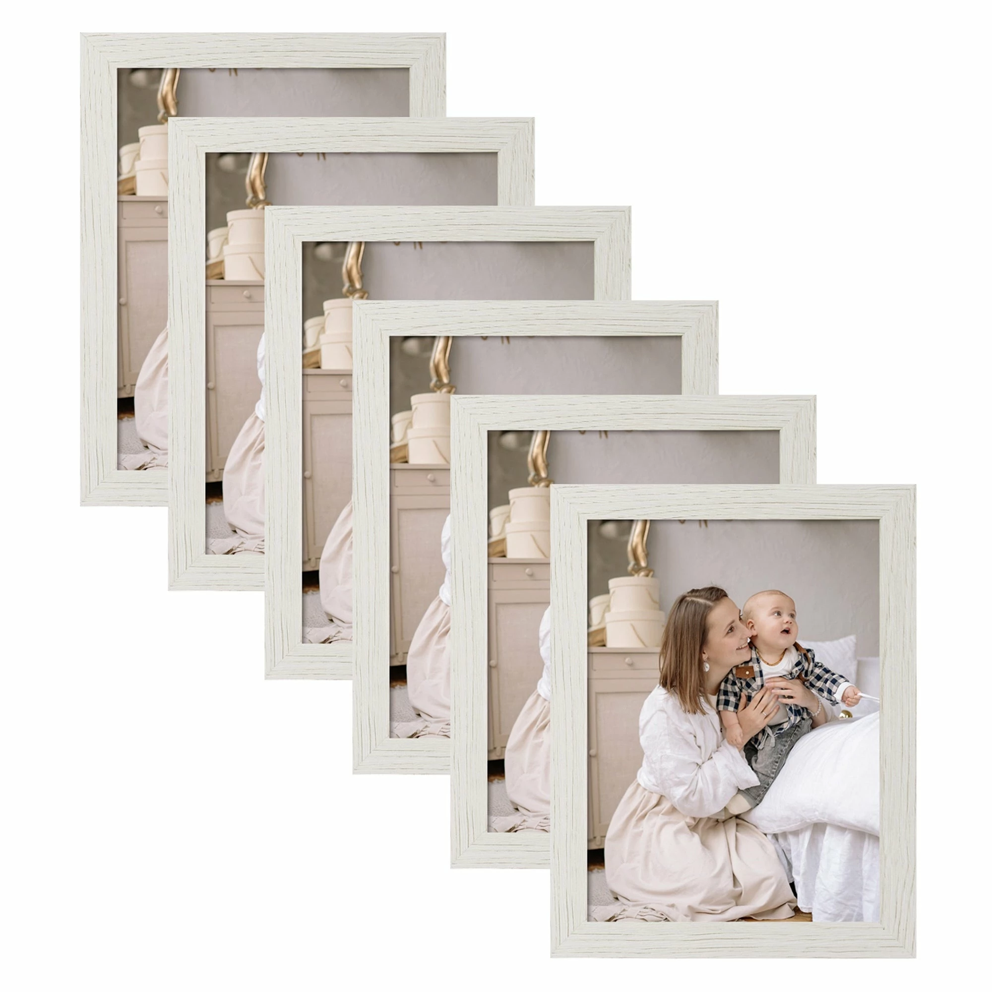 New 🥰 Adeco Set Of 6 Wood Photo Frame White-set Of 6 ✔️ 13 New 🥰 Adeco Set Of 6 Wood Photo Frame White-set Of 6 ✔️ - Image 11
