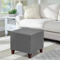 Buy 🎁 Adeco Simple British Style Cube Ottoman Footstool 👏