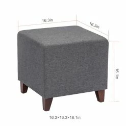 Buy 🎁 Adeco Simple British Style Cube Ottoman Footstool 👏 -Adeco Shop Adeco Simple British Style Cube Ottoman Footstool 6