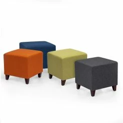 Best Pirce 👏 Adeco Simple British Style Passionate Orange Cube Ottoman Footstool 🎁 -Adeco Shop Adeco Simple British Style Passionate Orange Cube Ottoman Footstool 9