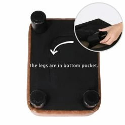 Cheap 🔔 Adeco Small Footstool PU Leather Ottoman Footrest Modern Rectangular Brown 😀 -Adeco Shop Adeco Small Footstool PU Leather Ottoman Footrest Modern Rectangular 11