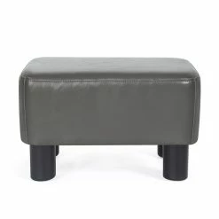 Cheap 🔔 Adeco Small Footstool PU Leather Ottoman Footrest Modern Rectangular Brown 😀 -Adeco Shop Adeco Small Footstool PU Leather Ottoman Footrest Modern Rectangular 6