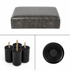 Best Sale 👍 Adeco Small Footstool PU Leather Ottoman Square Footrest Stool Modern ✨ -Adeco Shop Adeco Small Footstool PU Leather Ottoman Square Footrest Stool Modern 7