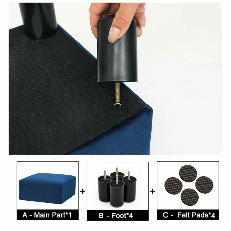 Best deal ๐ฅ Adeco Small Footstool Velvet Ottoman Footrest Modern Bedroom Square ๐ 8 Best deal ๐ฅ Adeco Small Footstool Velvet Ottoman Footrest Modern Bedroom Square ๐ - Image 6