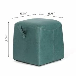 Flash Sale 😉 Adeco Small Ottoman Foot Rest Stool With Drawstring Dark Orange 👍 -Adeco Shop Adeco Small Ottoman Foot Rest Stool with Drawstring 10