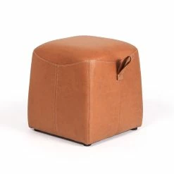 Flash Sale 😉 Adeco Small Ottoman Foot Rest Stool With Drawstring Dark Orange 👍 -Adeco Shop Adeco Small Ottoman Foot Rest Stool with Drawstring 2