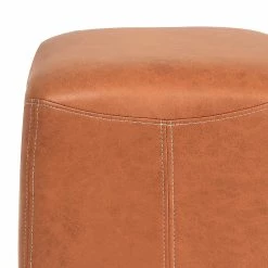 Flash Sale 😉 Adeco Small Ottoman Foot Rest Stool With Drawstring Dark Orange 👍 -Adeco Shop Adeco Small Ottoman Foot Rest Stool with Drawstring 4