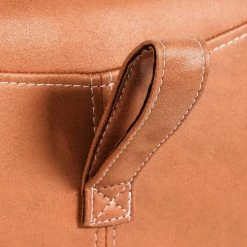 Flash Sale 😉 Adeco Small Ottoman Foot Rest Stool With Drawstring Dark Orange 👍 -Adeco Shop Adeco Small Ottoman Foot Rest Stool with Drawstring 5