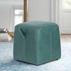 Flash Sale 😉 Adeco Small Ottoman Foot Rest Stool With Drawstring Dark Orange 👍 -Adeco Shop Adeco Small Ottoman Foot Rest Stool with Drawstring 8