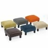 Hot Sale 🔥 Adeco Small Ottoman Upholstered Footrest Pet Steps 🦮 Dog Stairs Stool Multi ⌛