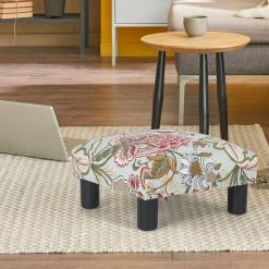 Hot Sale 🔥 Adeco Small Ottoman Upholstered Footrest Pet Steps 🦮 Dog Stairs Stool Multi ⌛ -Adeco Shop Adeco Small Ottoman Upholstered Footrest Pet Steps Dog Stairs Stool 9