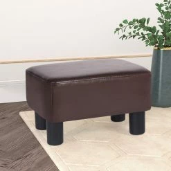 Flash Sale 🥰 Adeco Small Rectangle Footstool PU Leather Ottoman Footrest Modern Black 🎁 27 Flash Sale 🥰 Adeco Small Rectangle Footstool PU Leather Ottoman Footrest Modern Black 🎁 -Adeco Shop Adeco Small Rectangle Footstool PU Leather Ottoman Footrest Modern 10