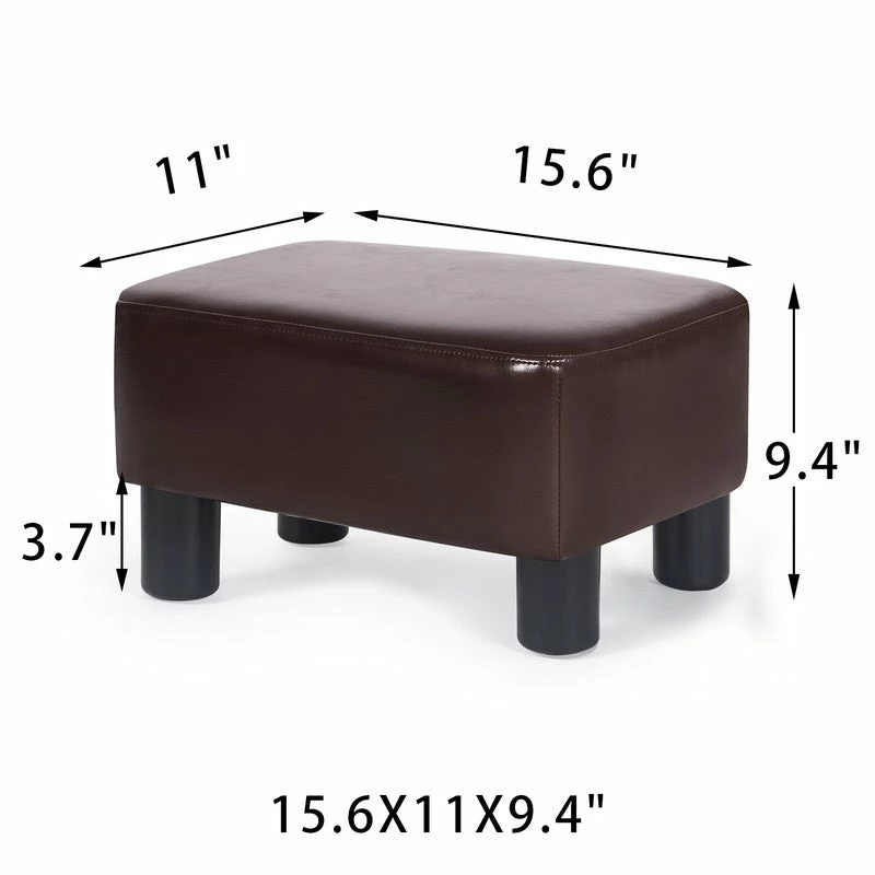 Flash Sale 🥰 Adeco Small Rectangle Footstool PU Leather Ottoman Footrest Modern Black 🎁 14 Flash Sale 🥰 Adeco Small Rectangle Footstool PU Leather Ottoman Footrest Modern Black 🎁 - Image 12