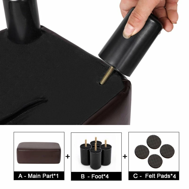 Flash Sale 🥰 Adeco Small Rectangle Footstool PU Leather Ottoman Footrest Modern Black 🎁 17 Flash Sale 🥰 Adeco Small Rectangle Footstool PU Leather Ottoman Footrest Modern Black 🎁 - Image 15