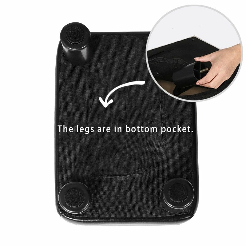 Flash Sale 🥰 Adeco Small Rectangle Footstool PU Leather Ottoman Footrest Modern Black 🎁 7 Flash Sale 🥰 Adeco Small Rectangle Footstool PU Leather Ottoman Footrest Modern Black 🎁 - Image 5